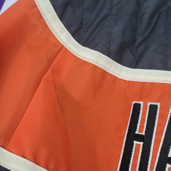Harley-Davidson Black Jacket with Bold Orange Stripe In Excellent Condition. - Picture 9 of 9